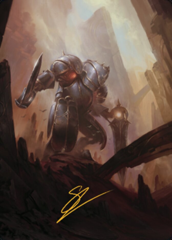 Mountain Art Card (Gold-Stamped Signature) [The Brothers' War Art Series] | Cracking-Singles