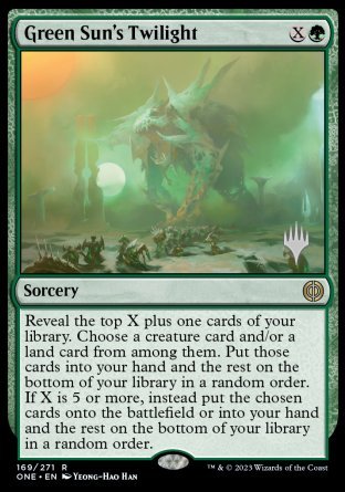 Green Sun's Twilight (Promo Pack) [Phyrexia: All Will Be One Promos] | Cracking-Singles