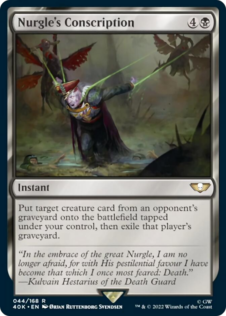 Nurgle's Conscription (Surge Foil) [Universes Beyond: Warhammer 40,000] | Cracking-Singles