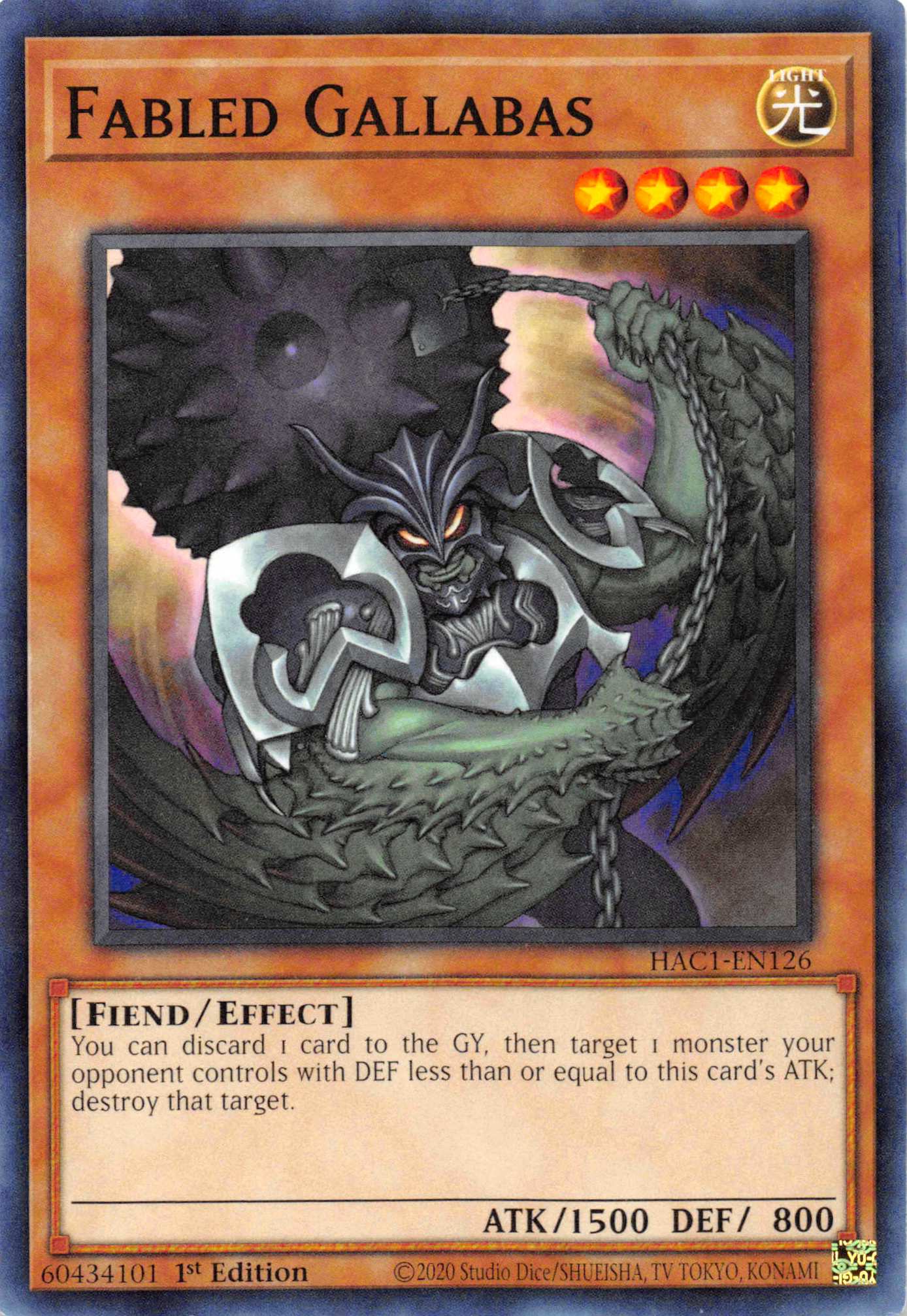 Fabled Gallabas [HAC1-EN126] Common | Cracking-Singles