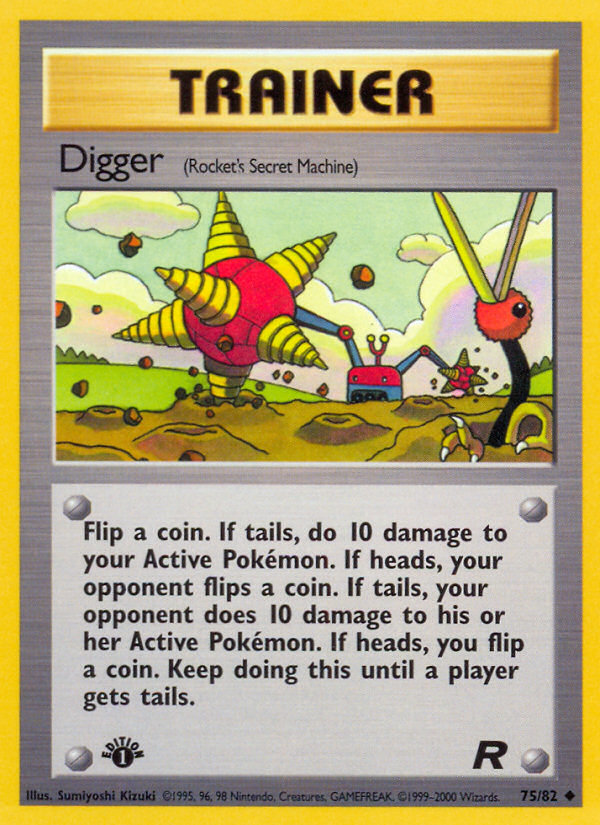 Digger (75/82) [Team Rocket 1st Edition] | Cracking-Singles