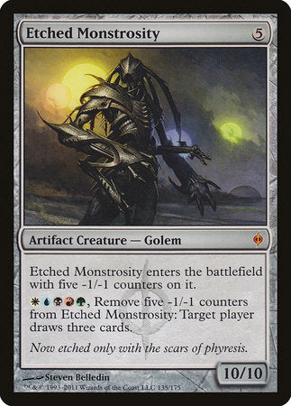 Etched Monstrosity [New Phyrexia] | Cracking-Singles