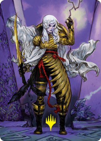 The Wandering Emperor 1 Art Card (Gold-Stamped Signature) [Kamigawa: Neon Dynasty Art Series] | Cracking-Singles